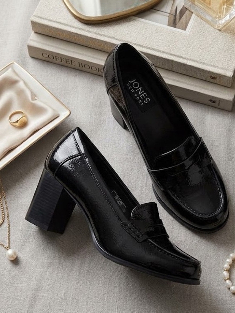 Jones New York Black Patent Heels